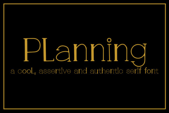 Planning Font: A Professional Typeface for Your Brand