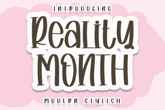 Reality Month Font for Web Design Projects